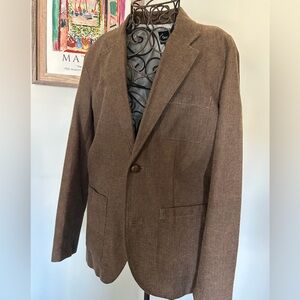 GAP Men's Tan Lined Cigar Blazer